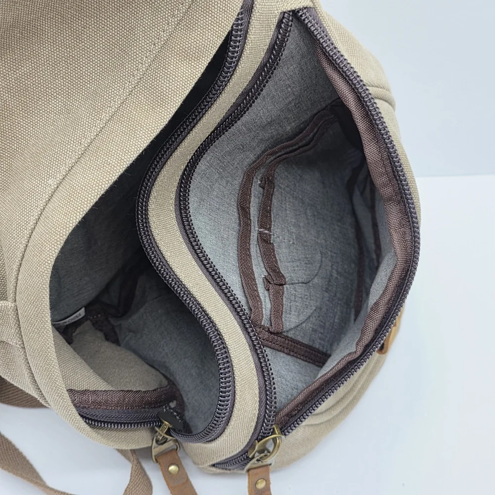 Gorpcore Utility Casual KL928 Canvas Sling Backpack Small Durable Canvas - Picture 8 of 11